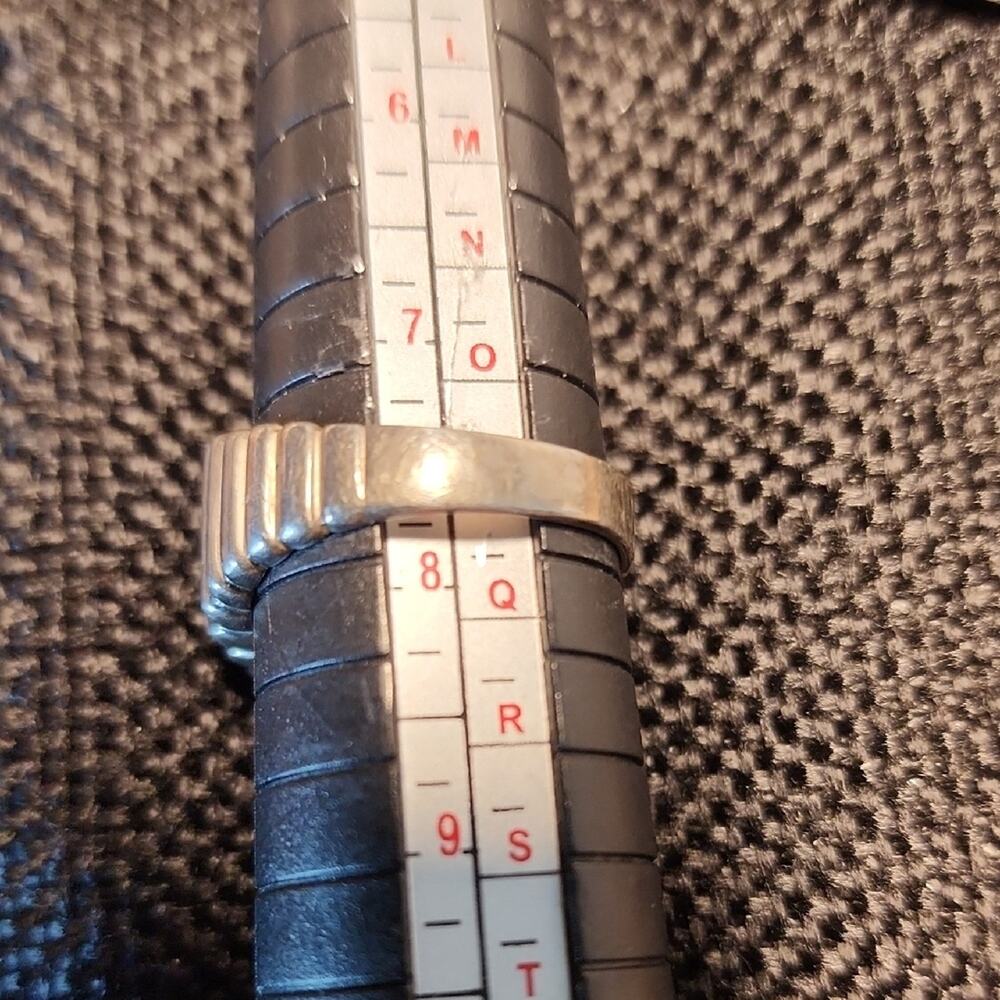 Silver Ribbed Ring - Picture 3 of 7